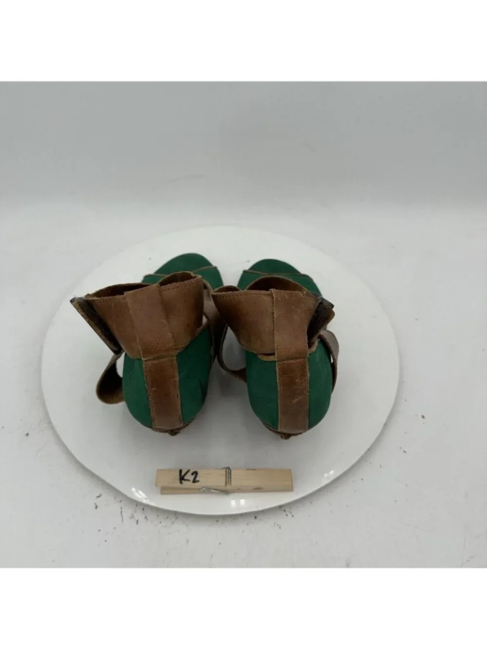 Fly London Women Size EU 37 US 7 Black Brown Green Leather Buckle Heel Shoes